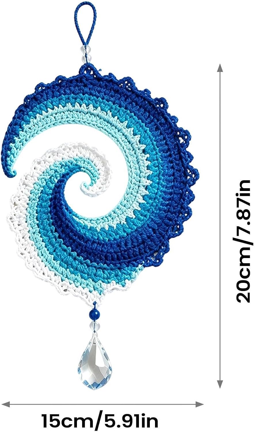 Generisch Häkel-Windspinner Weiche Wiederverwendbare DIY-mit Farbverlauf | Garn-Windspinner-Dekorati