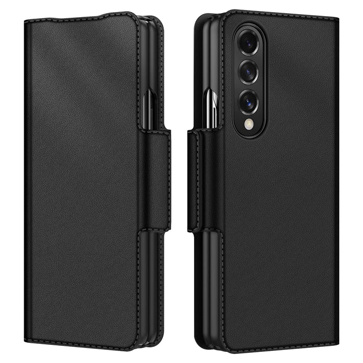 CENMASO Für Galaxy Z Fold 3 Hülle, [RFID Blockierung] 3-in-1 Magnetisch Geldbörse Kartenfach Leder H