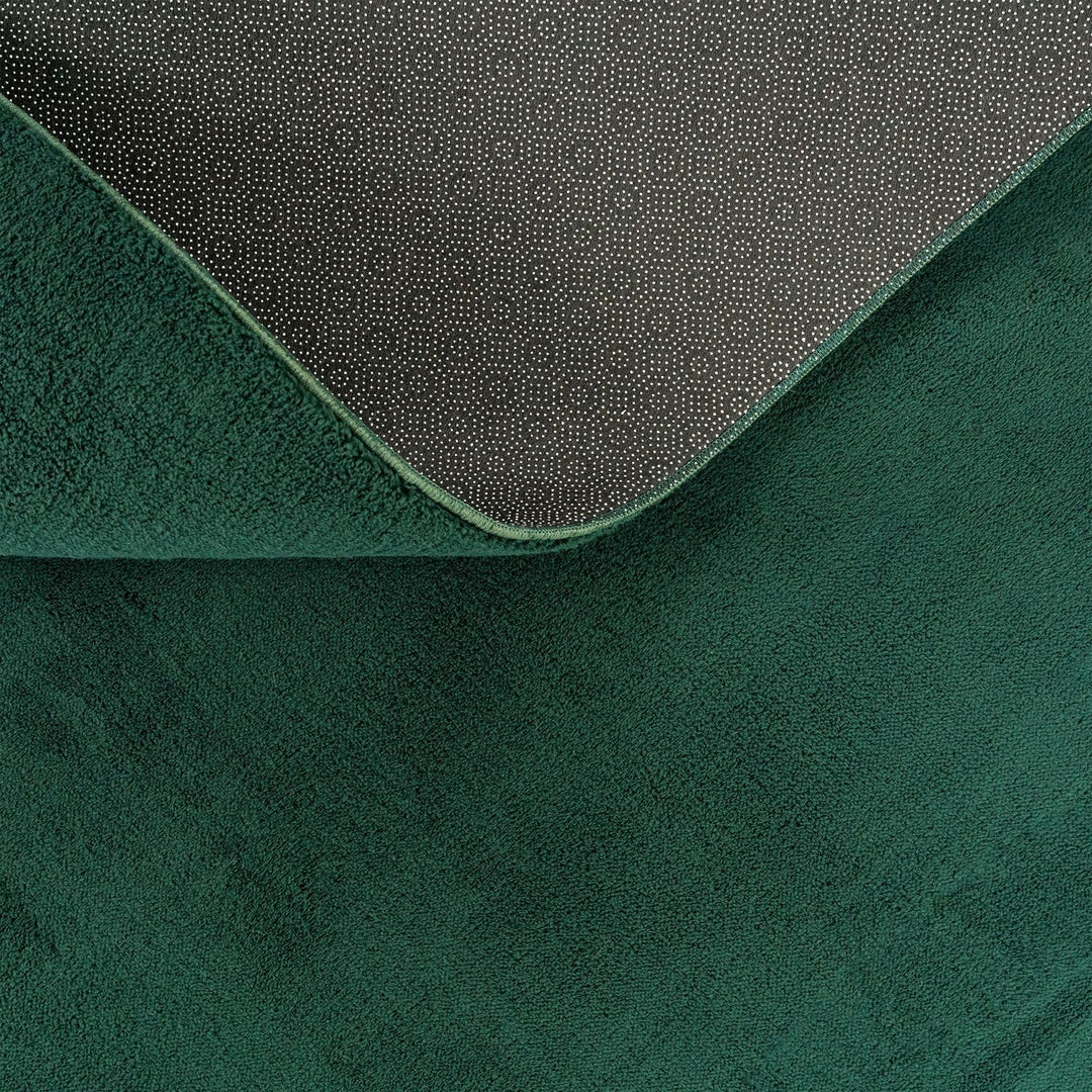 TT Home Teppich Wohnzimmer Kurzflor Anti-Rutsch Rückseite Einfarbiges Design Waschbar, Farbe: Dunkel