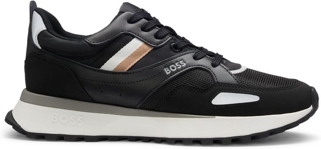 BOSS Herren Jonah Runn Sneakers im Laufschuh-Stil mit Eva-Gummisohle Grösse 39 EU Schwarz, 39 EU Sch
