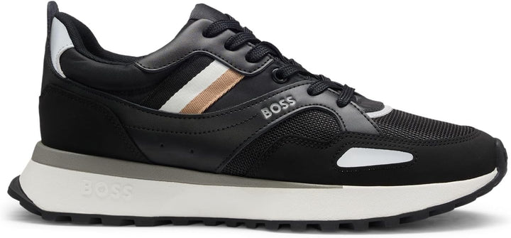 BOSS Herren Jonah Runn Sneakers im Laufschuh-Stil mit Eva-Gummisohle Grösse 39 EU Schwarz, 39 EU Sch