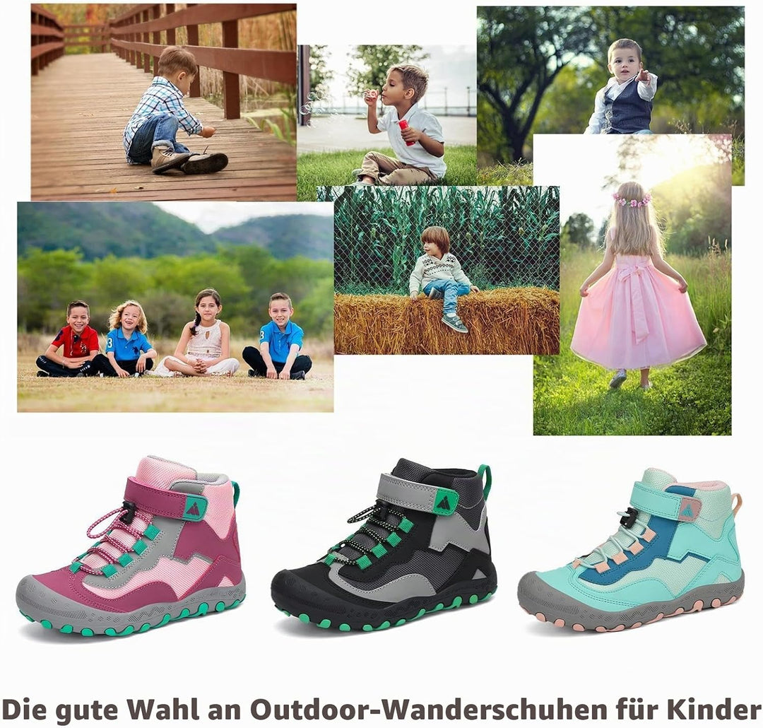 Mishansha Kinder Wanderschuhe Rutschfest Leicht Trekking Wanderstiefel für Jungen Mädchen Gr.24-38 G