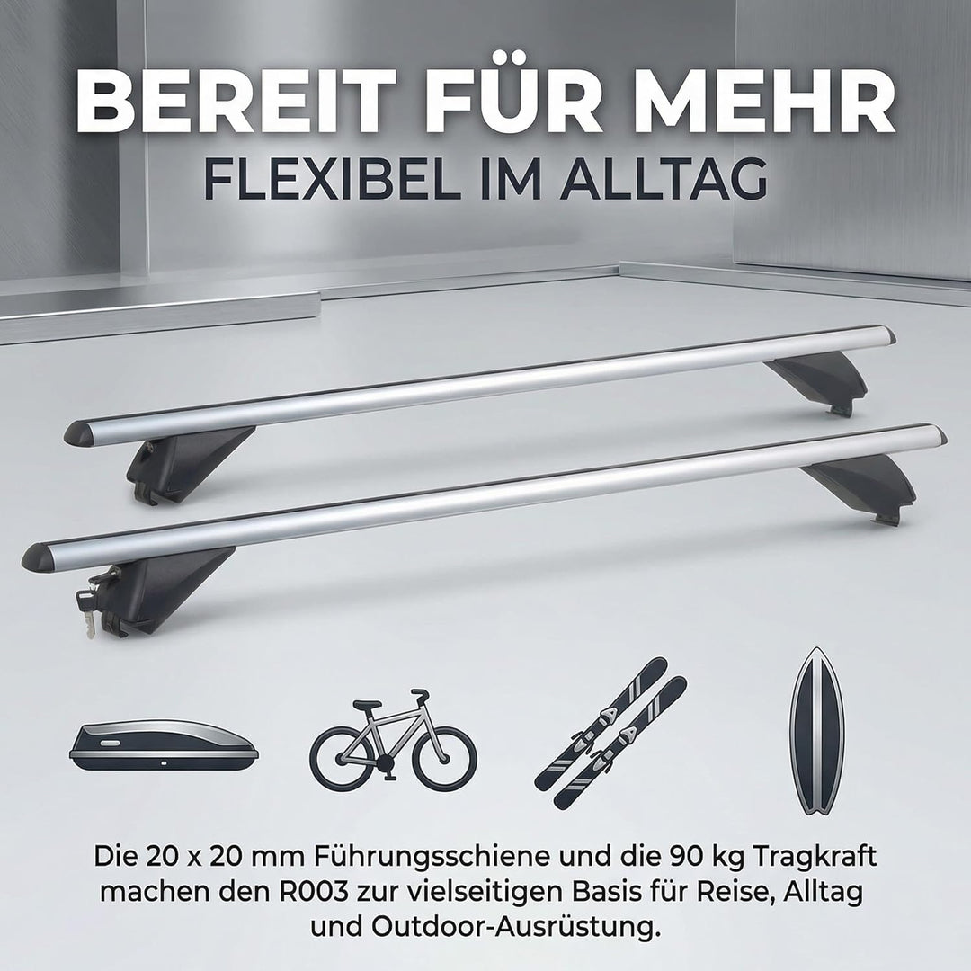 Alu Dachträger RB003 kompatibel mit Volvo XC40 (5Türer) ab 2018
