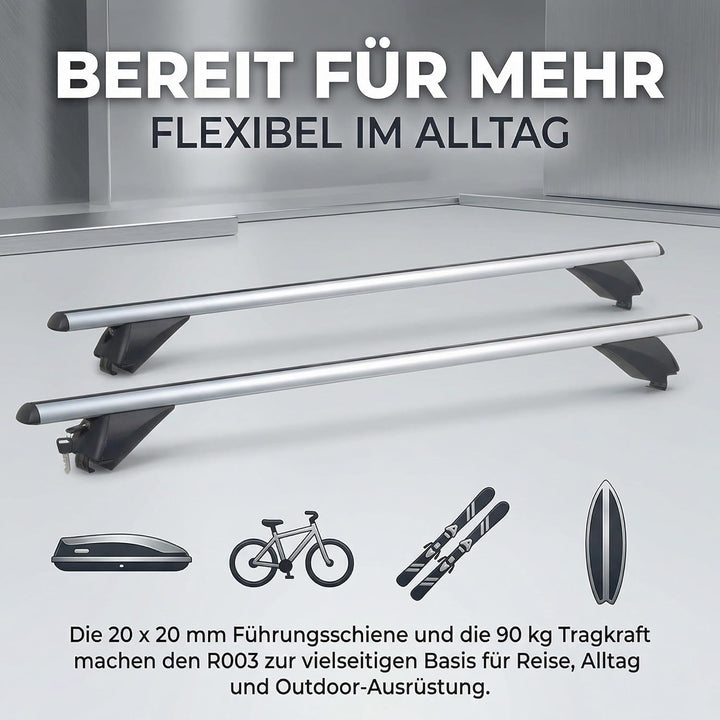 Alu Dachträger RB003 kompatibel mit Volvo XC40 (5Türer) ab 2018