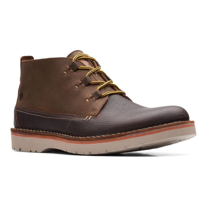 Clarks Herren Eastford Mid Chukka-Stiefel 42.5 EU Dark Tan Combi, 42.5 EU Dark Tan Combi