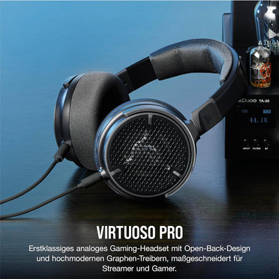 Corsair Virtuoso PRO Kabelgebundenes Open Back Gaming Headset - Abnehmbares Unidirektionales Mikrofo