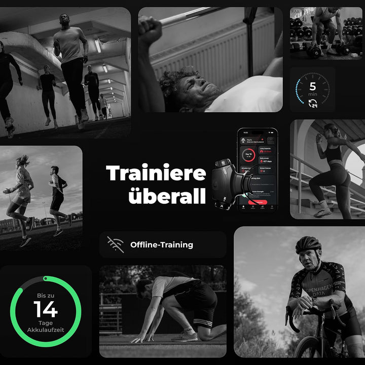 Airofit Elite Atemtrainer – Einstellbarer Widerstand fürs Training | Tragbar; Widerstandsräder; App-