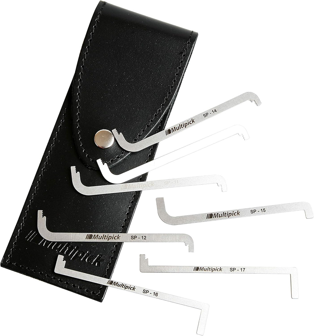Multipick Profi Schloss Spanner TOK Set 7-teilig mit Echtleder Etui - Wichtiges Elite Dietrich Set u