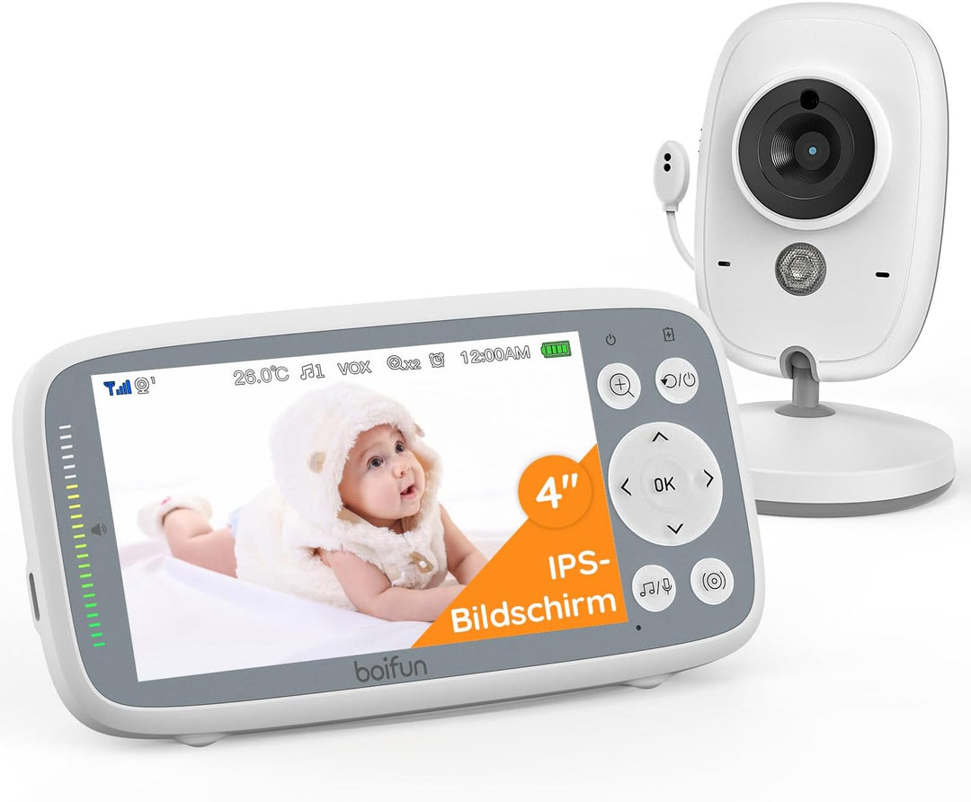 BOIFUN Babyphone mit Kamera, VOX Nachtsicht Babyfon, Temperaturüberwachung, Gegensprechfunktion Vide