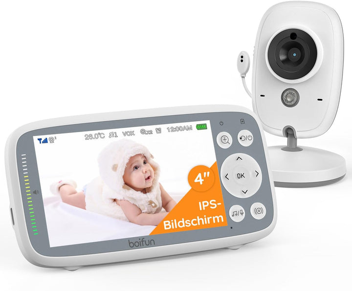 BOIFUN Babyphone mit Kamera, VOX Nachtsicht Babyfon, Temperaturüberwachung, Gegensprechfunktion Vide