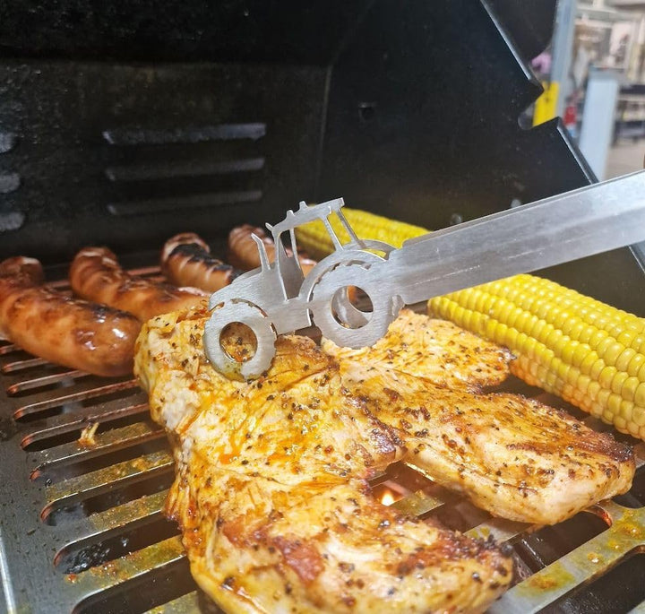 Grillzange Motiv Traktor, spülmaschinengeeignet, Geschenkidee, Männergeschenk