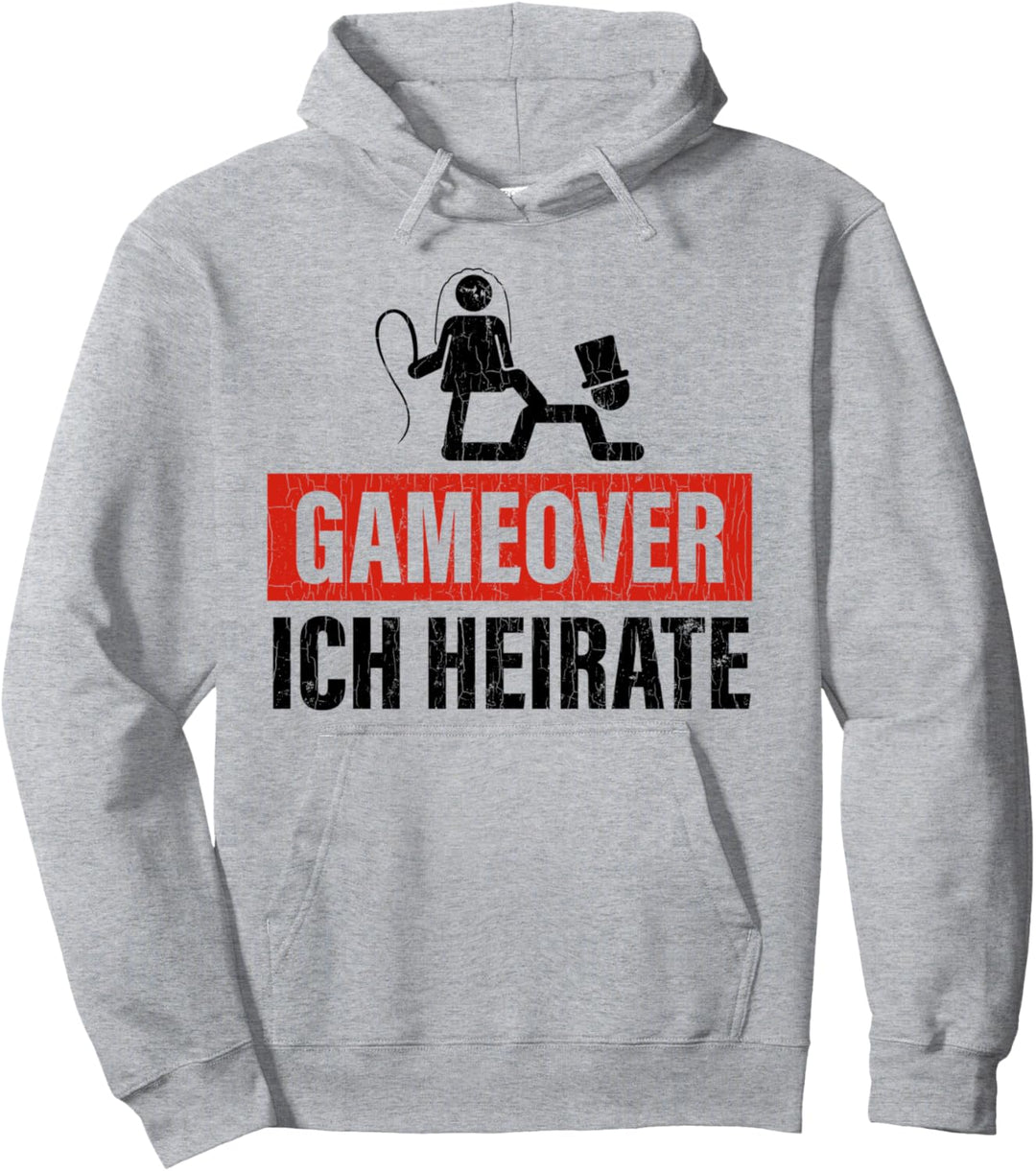 Game Over Ich Heirate Lustiges Junggesellenabschied JGA Pullover Hoodie
