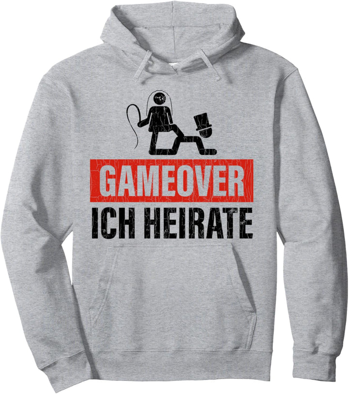 Game Over Ich Heirate Lustiges Junggesellenabschied JGA Pullover Hoodie
