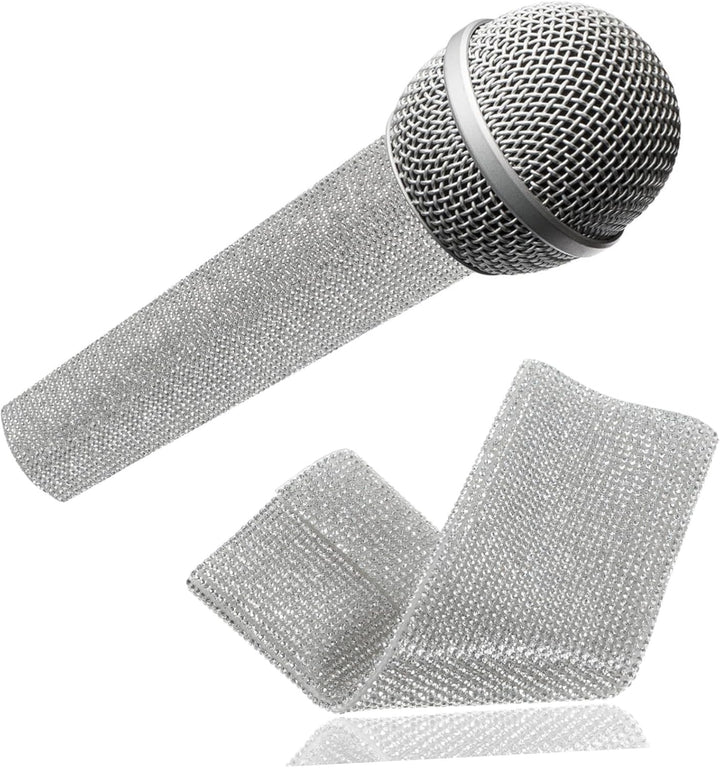 SAFIGLE Mikrofonabdeckung Für Drahtlose Mikrofone Mit Strassbesatz Mikrofongriffhülle Als Schutzüber