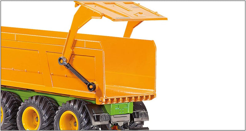 ボーネルンド siku 2892, Joskin Dreiachs-Muldenkipper, 1:32, Metall/Kunststoff, Orange, Kippbare Mulde, Für