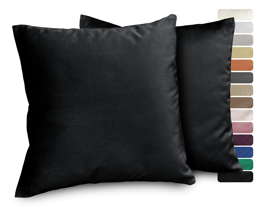 BEAUTEX Lea Samt Kissenhüllen 2er Set, Premium Kissenbezug, Sofa- und Dekokissen, Grösse und Farbe w