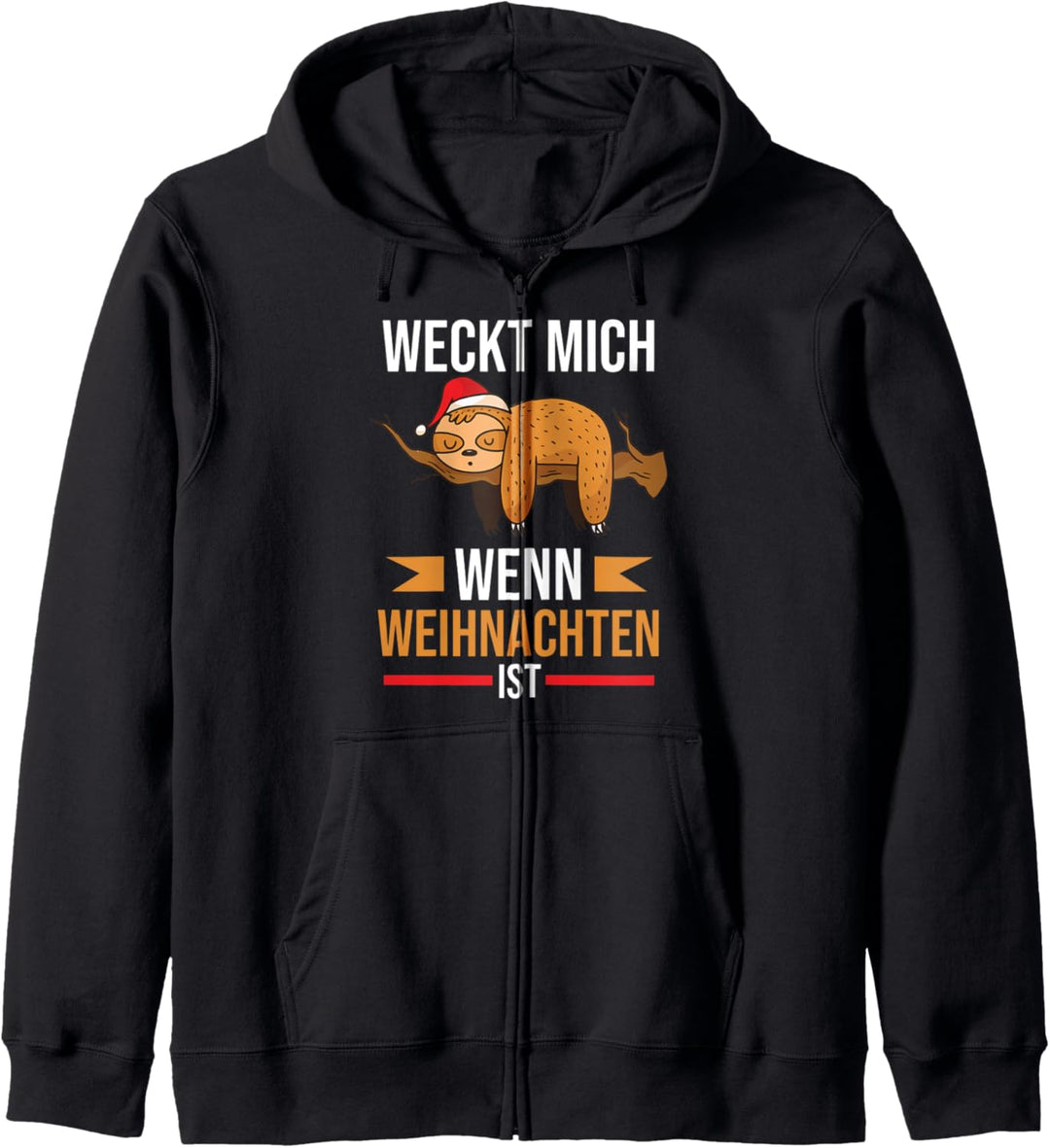 Faultier Weihnachten Kapuzenjacke