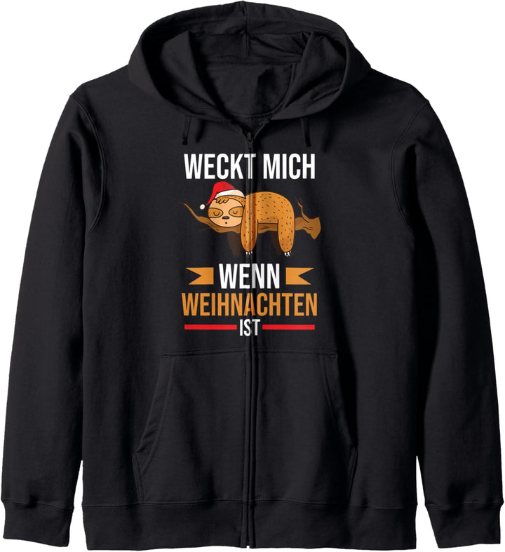 Faultier Weihnachten Kapuzenjacke