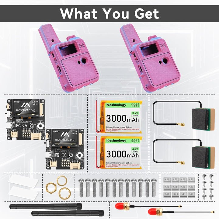 2 Set Wio Tracker L1 Board mit 3000mAh Akku und Gehäuse Set – SX1262 nRF52840 Kit für AR duino Mesht