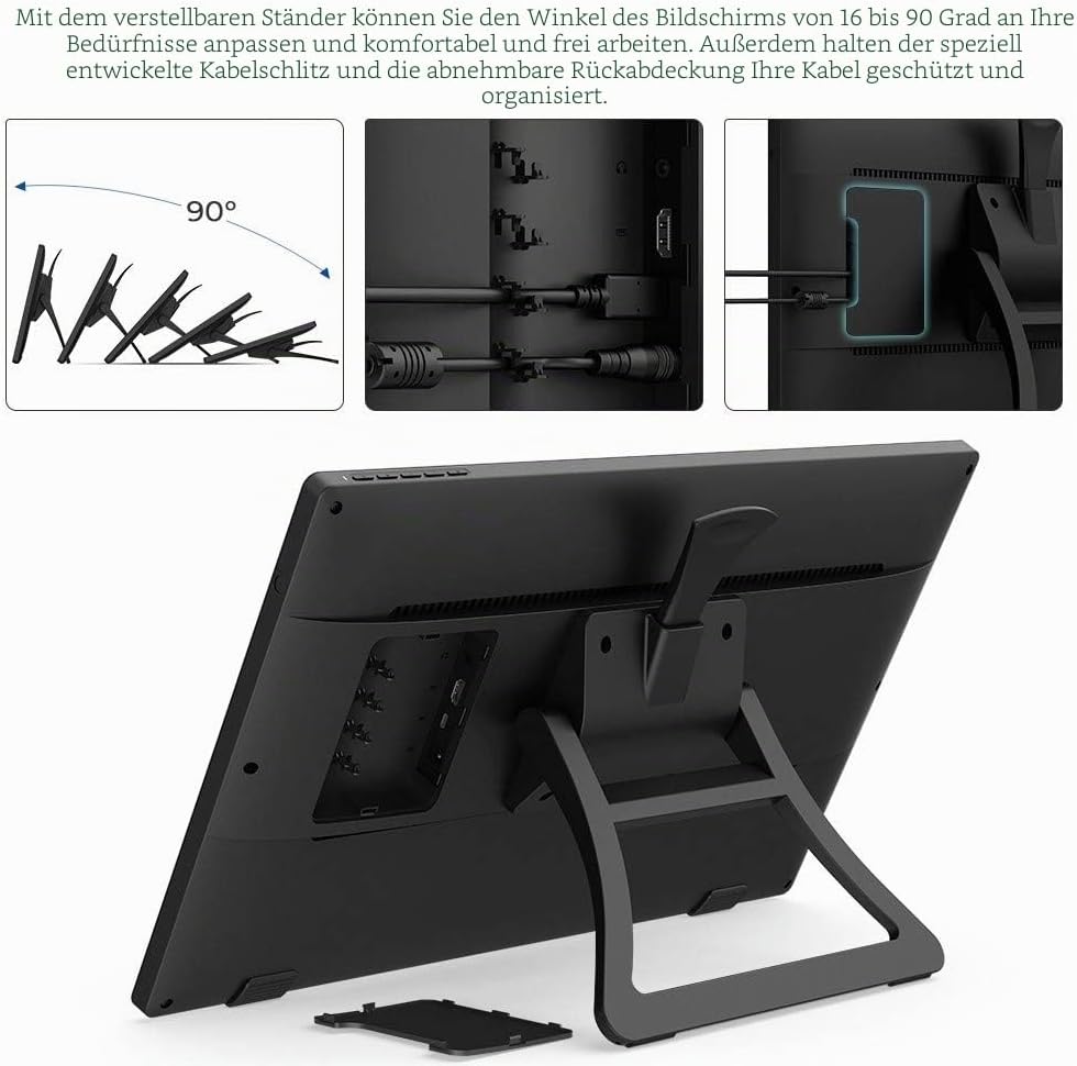 XP-PEN Artist 22 (2. Generation) Grafiktablett 21,5 Zoll Stift-Display (1.920 x 1.080), 122% sRGB Fa