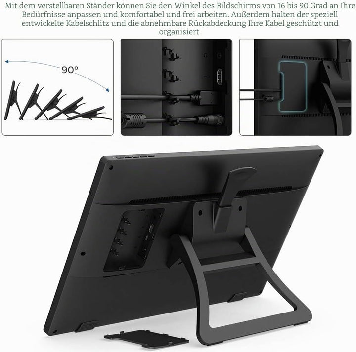 XP-PEN Artist 22 (2. Generation) Grafiktablett 21,5 Zoll Stift-Display (1.920 x 1.080), 122% sRGB Fa