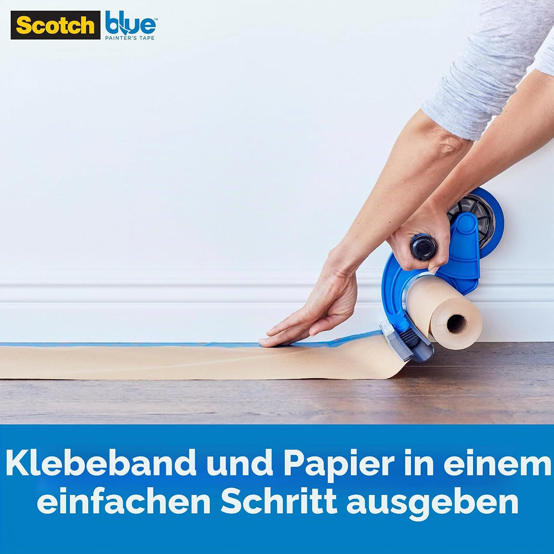 ScotchBlue Abdeckband- und Papierabroller, 1 Handabdeckgerät – geeignet für Maler- und Dekorationsar