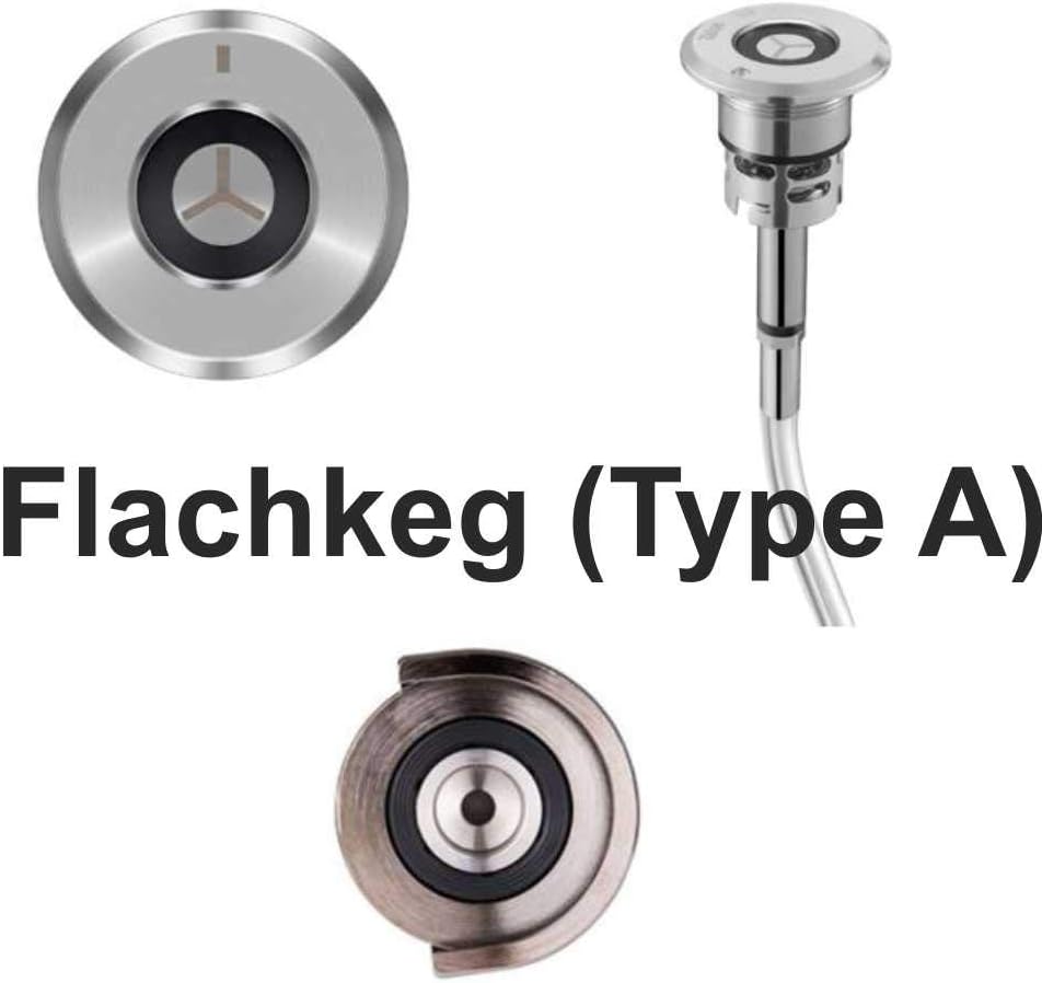 Reinigungsbehälter aus Edelstahl 10l mit Flachfitting (A) z.B. für Bit, Krombacher