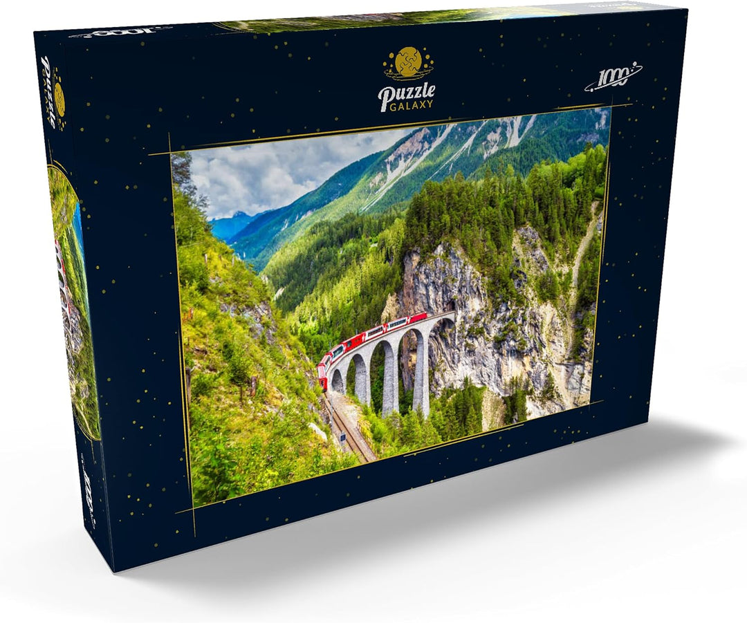 Glacier Express auf dem Landwasserviadukt, Schweiz - Premium 1000 Teile Puzzle - MyPuzzle Sonderkoll
