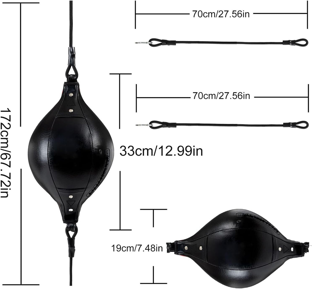 Boxing - Elastischer Boxball | Flexibler Doppelendball Aus PU Leder Für Fitness Koordinationstrainin