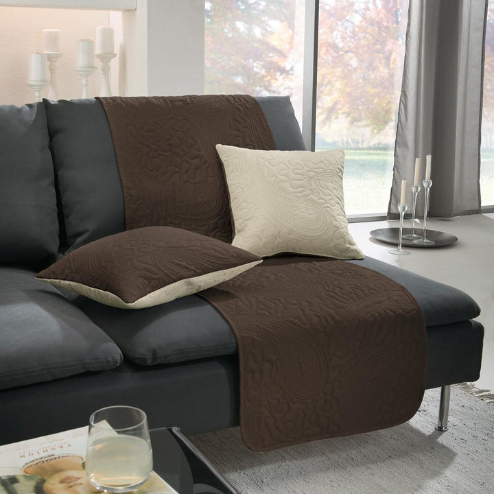 Erwin Müller Sessel- und Sofaschoner Dunkelbraun Grösse 100x200 cm 100x200 cm Dunkelbraun, 100x200 c