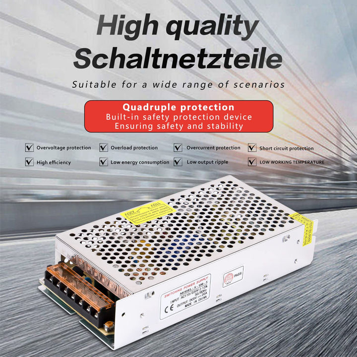 ANGEEK 5V 20A 100W DC Schaltnetzteil AC 110V/220V auf DC-5V Netzteil, Transformator mit konstanter S