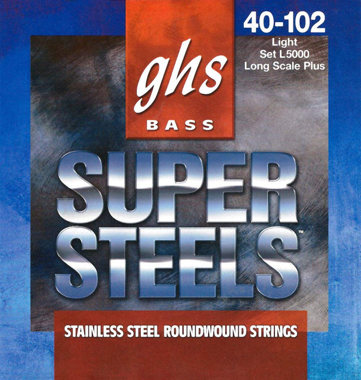 GHS Super Steels - L5000 - Bass String Set, 4-String, Light, .040-.102