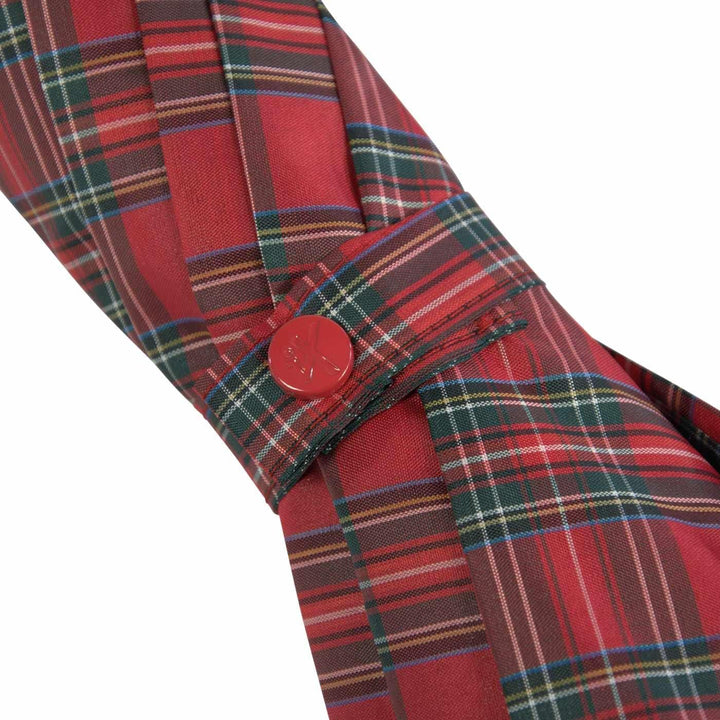 iX-brella Stützschirm höhenverstellbar mit Holzgriff - Karo rot klein, Karo Rot Klein