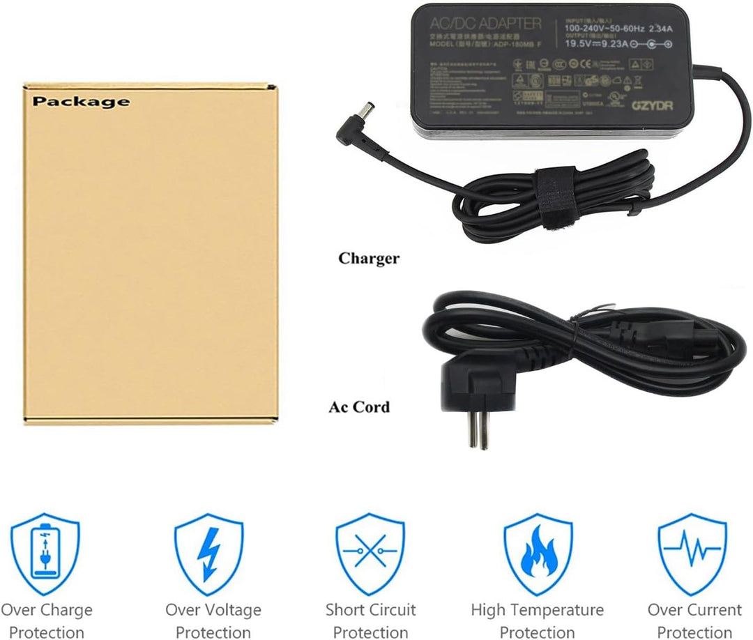 19.5V 9.23A 180W Laptop Netzteil Ladekabel Ladegerät für Asus ROG G750JM G750JS G750JW G750VW G750VX