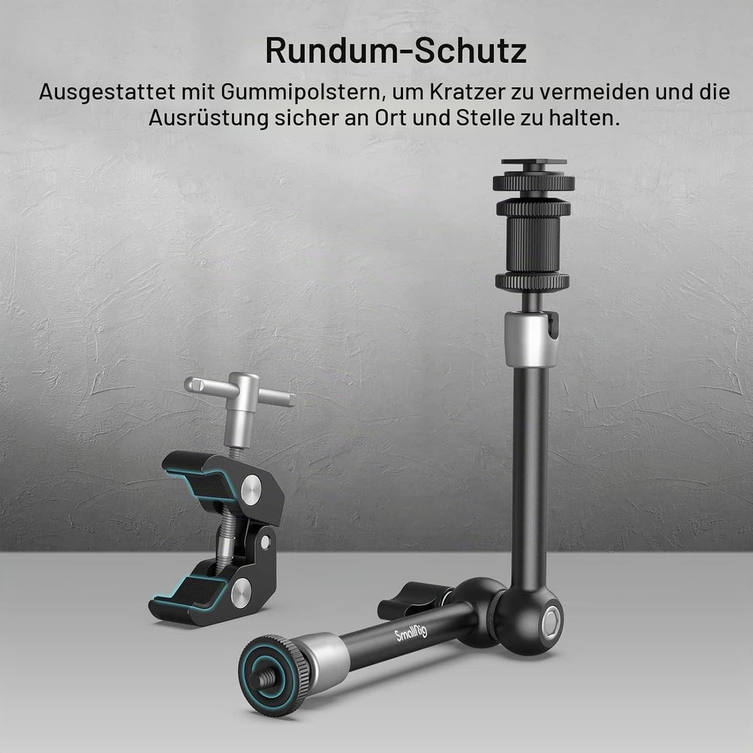 SMALLRIG Super Clamp und Magic Arm (11") mit Kaltschuhhalterung für Monitor, LED-Licht, Mikrofon - 3