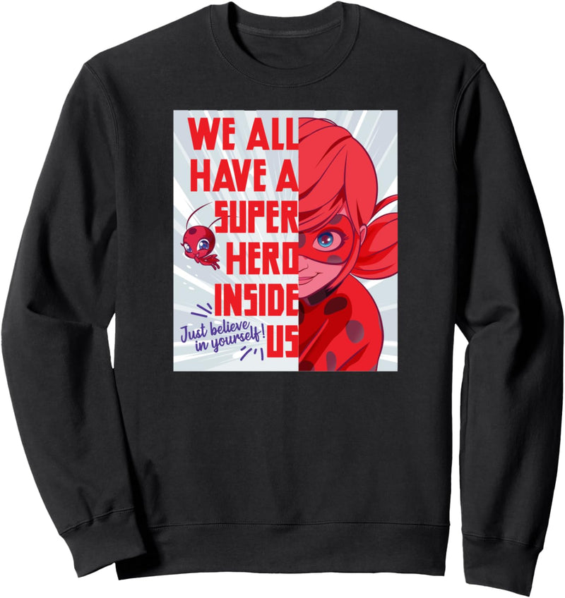 Miraculous Collection Ladybug Super Hero Inside Sweatshirt