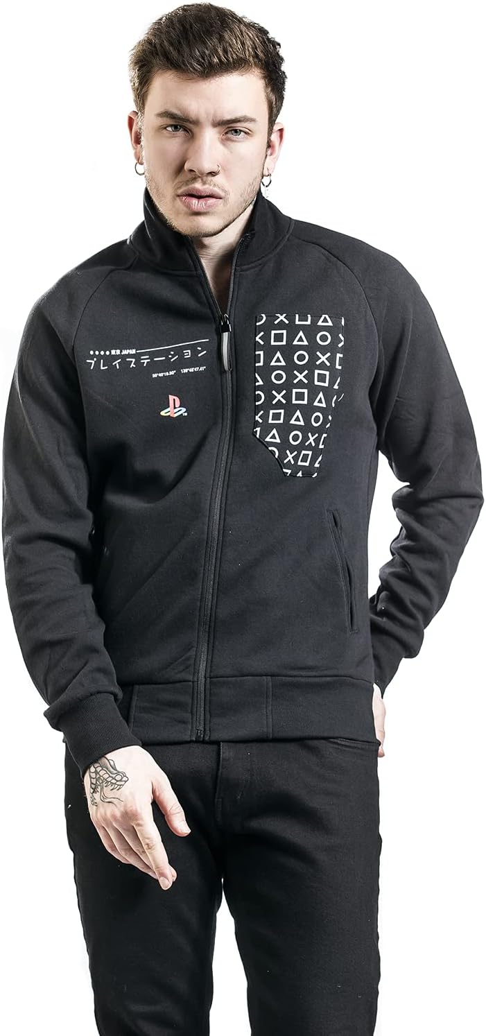 Difuzed Sony Playstation Tech19 Bomberjacke, nahtlos, Schwarz , S