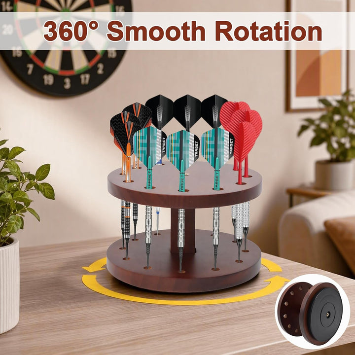 Dart Halter Ständer aus Holz, 360° Drehbares