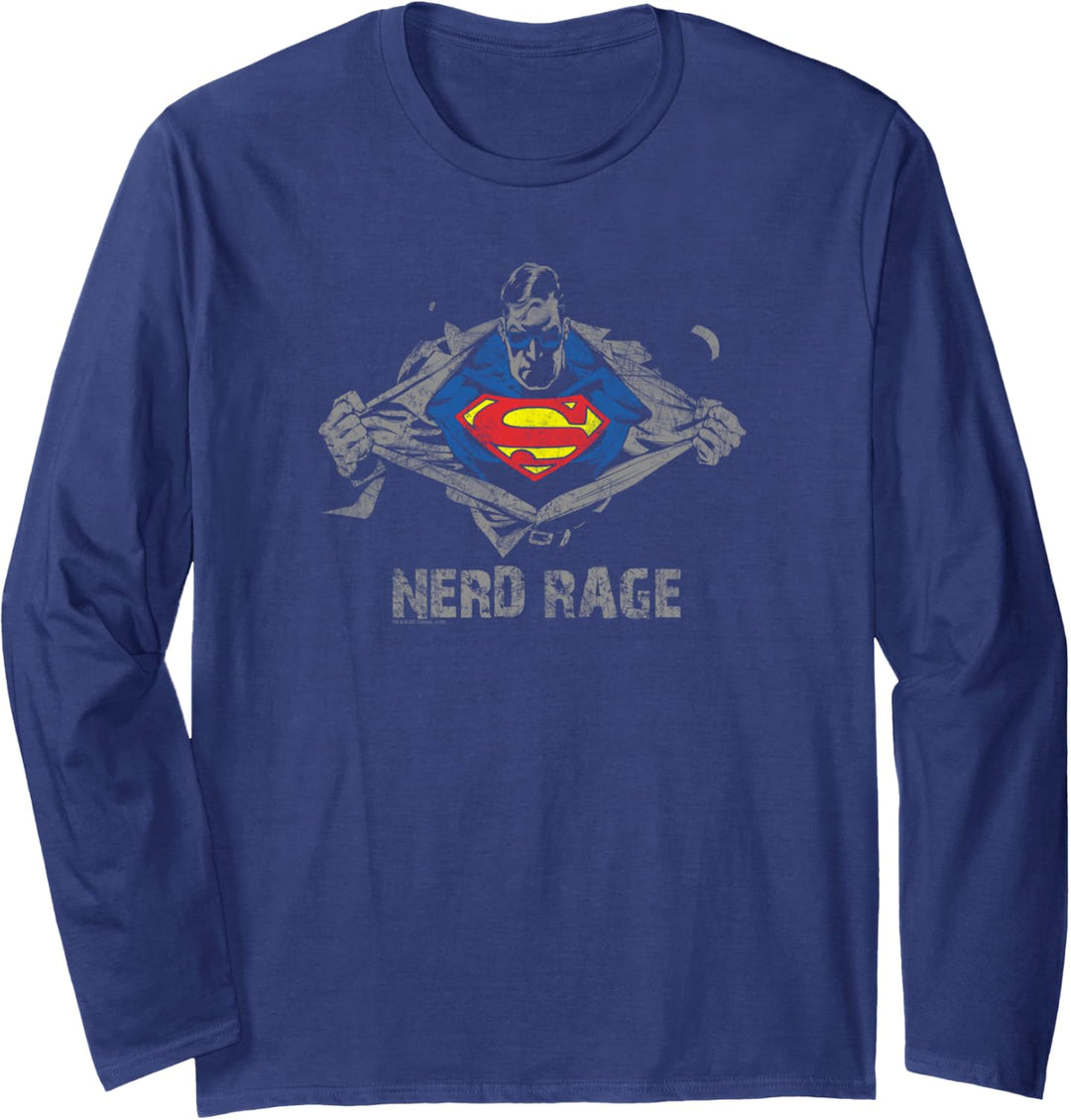 Superman Nerd Rage Langarmshirt