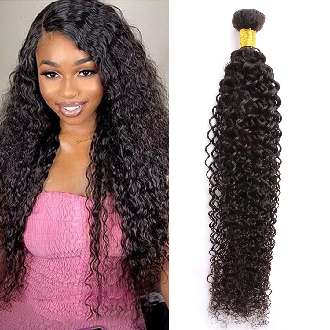 Huarisi Kinky Curly Brasilianisches Haarverlängerungen Tressen, Echthaar Lockig 1 Bundle, Curly Hair