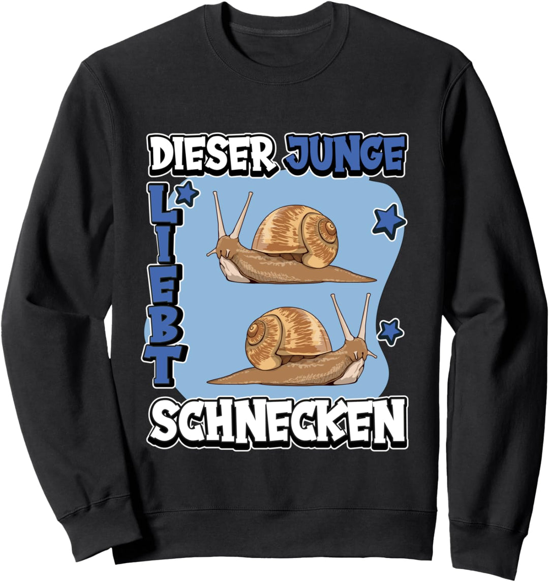 Kinder Schnecke Sachen Dieser Junge liebt Schnecken Sweatshirt