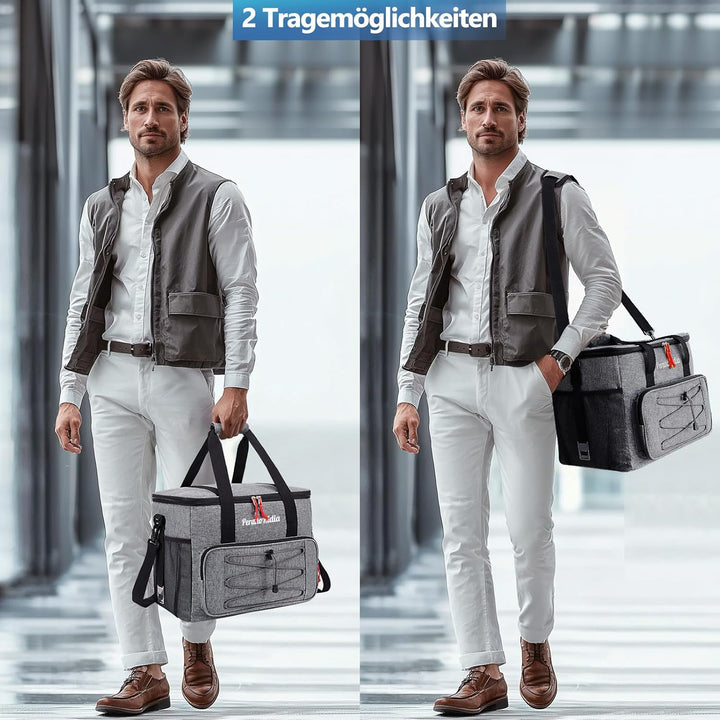 Kühltasche Faltbar für Unterwegs, Isoliertasche Thermotasche Cooler Bag für Essen & Getränke, Tragba