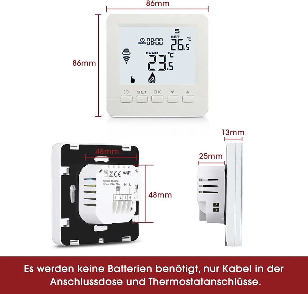 Infrarotheizung Deckenmontage mit Thermostat 660W, Infrarot Deckenheizung mit Überhitzungsschutz, He