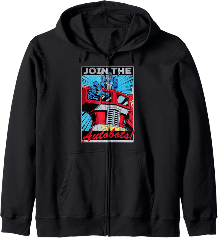 Transformers Optimus Prime Join The Autobots Retro Poster Kapuzenjacke