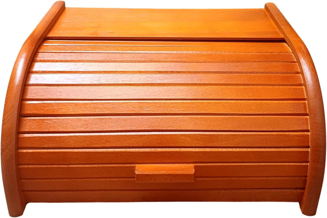 Brot-Box aus Holz, aufrollbar oder herunterklappbar, verschiedene Versionen erhältlich, holz, Orange