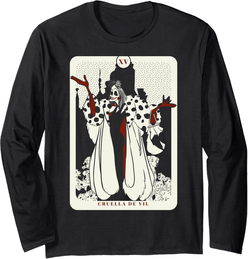 Disney 101 Dalmatians Cruella De Vil Tarot Card C1 Langarmshirt