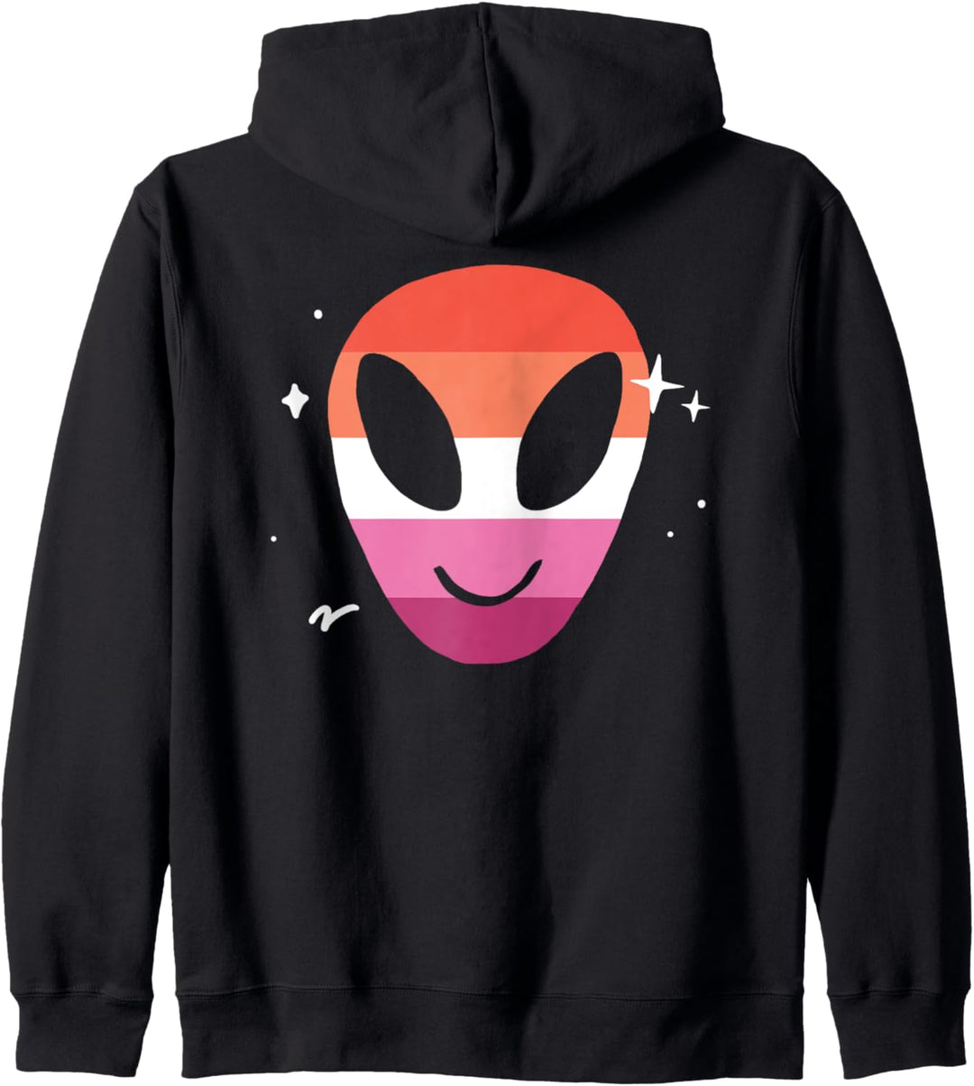 Lesbisch Alien Pink LGBTQ Aesthetic Pride Flagge Space Kapuzenjacke