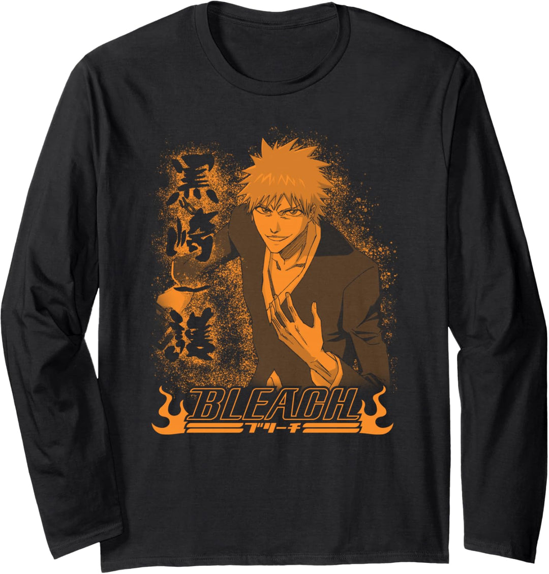 Bleach Retro Anime Ichigo Kurosaki Langarmshirt