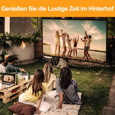 VISULAPEX 100" Leinwand Beamer HD 4K Stativleinwand, 160 Grad Betrachtungswinkel Beamer Leinwand mit