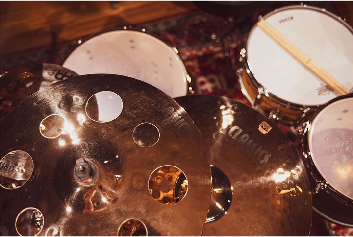 Meinl Cymbals Classics Custom Brilliant Trash Crash 16 Zoll (Video) Schlagzeug Becken (40,64cm) B12
